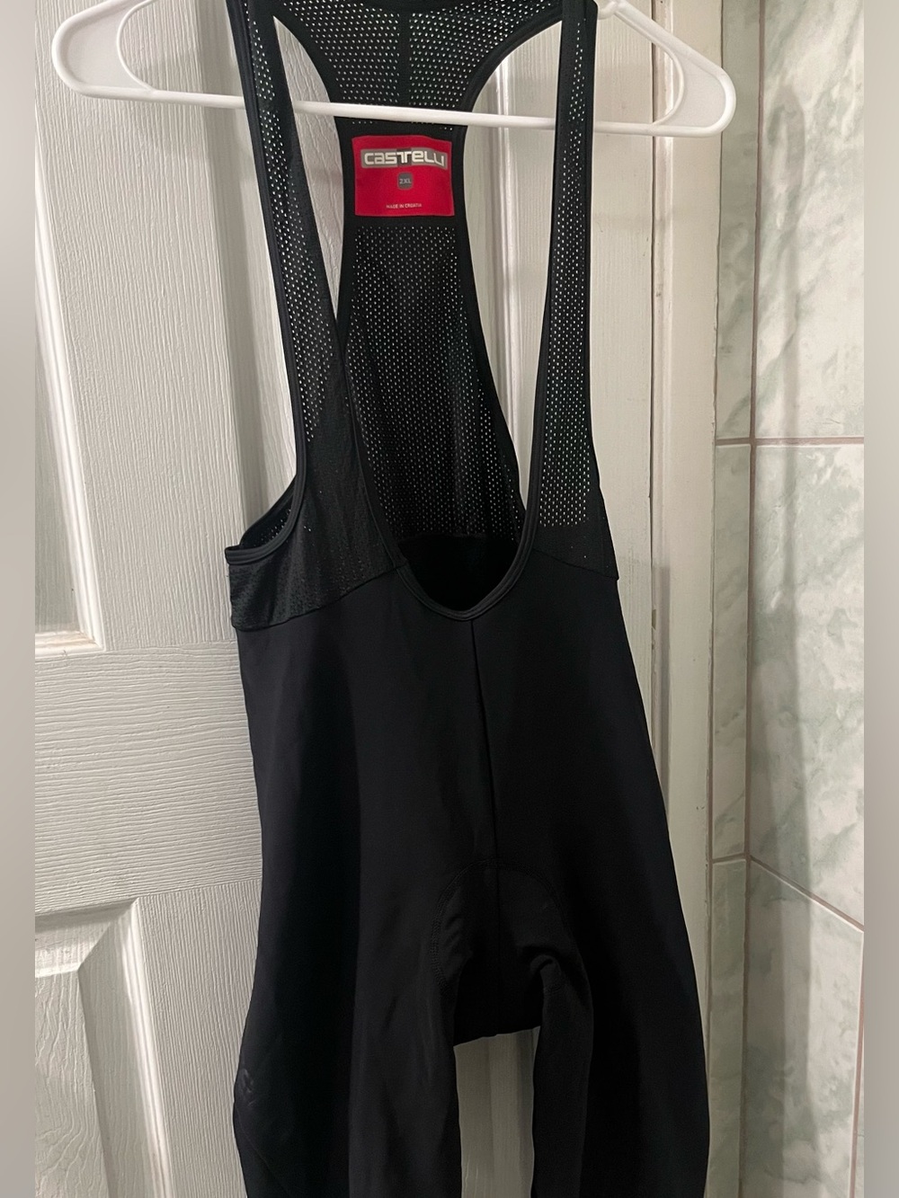 Black Cycling Bib tights with Mesh Straps